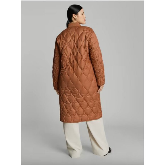 NWT Everlane ReNew long liner jacket in Cinnamon medium - Picture 3 of 5